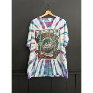 Dave Matthews Band 2023 Walk Around the Moon Tour Tie Dye Band Tee T Shirt Sz XL